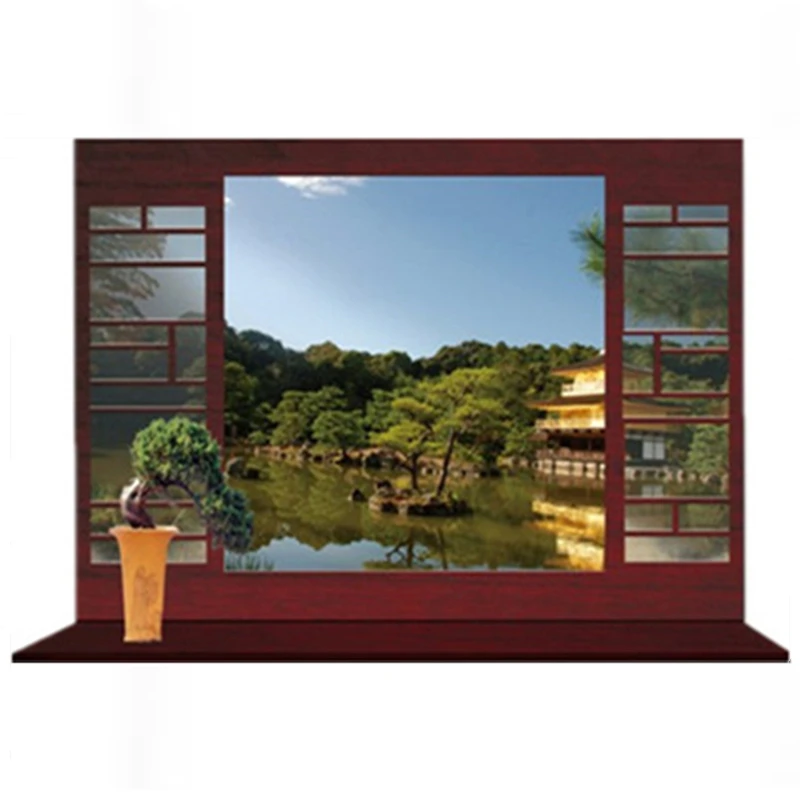 Временные пейзажи поддельные оконные наклейки садовый пейзаж 3d настенное