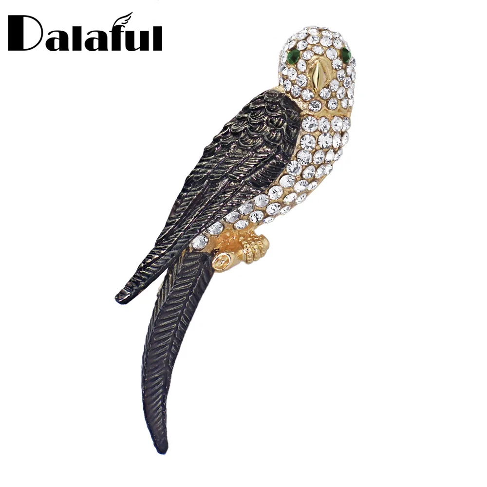 Изысканные броши Dalaful в виде попугая эмалированная Брошь Стразы птицы булавки