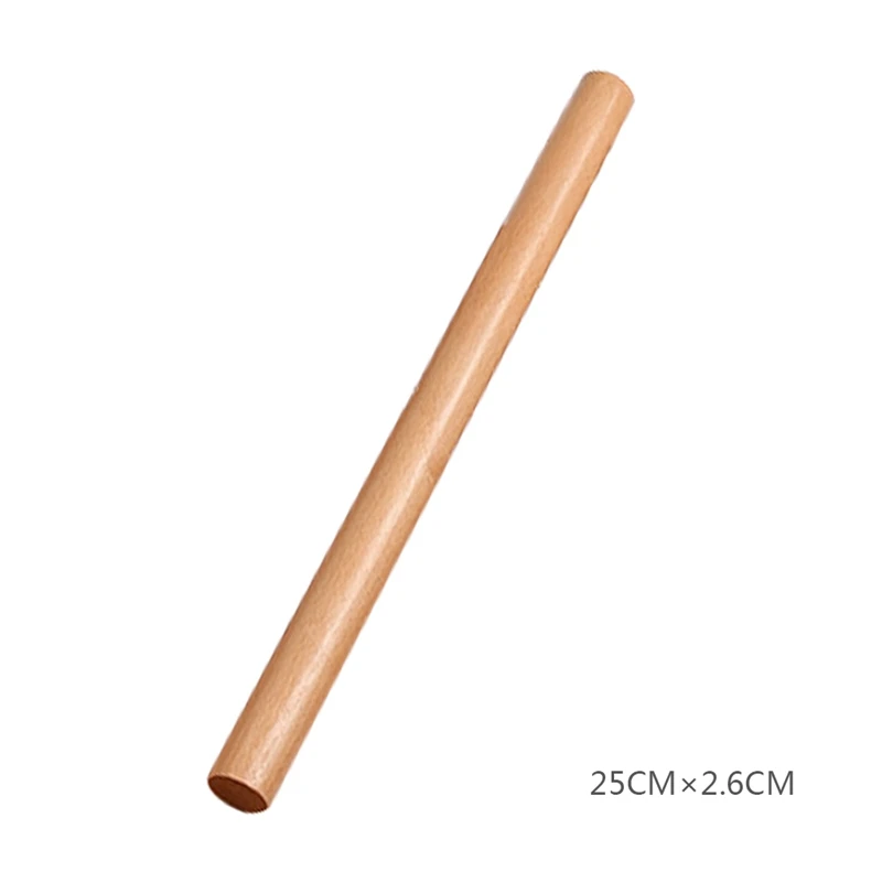 Скалка деревянная из массива дерева 4 размера для украшения торта пельменей