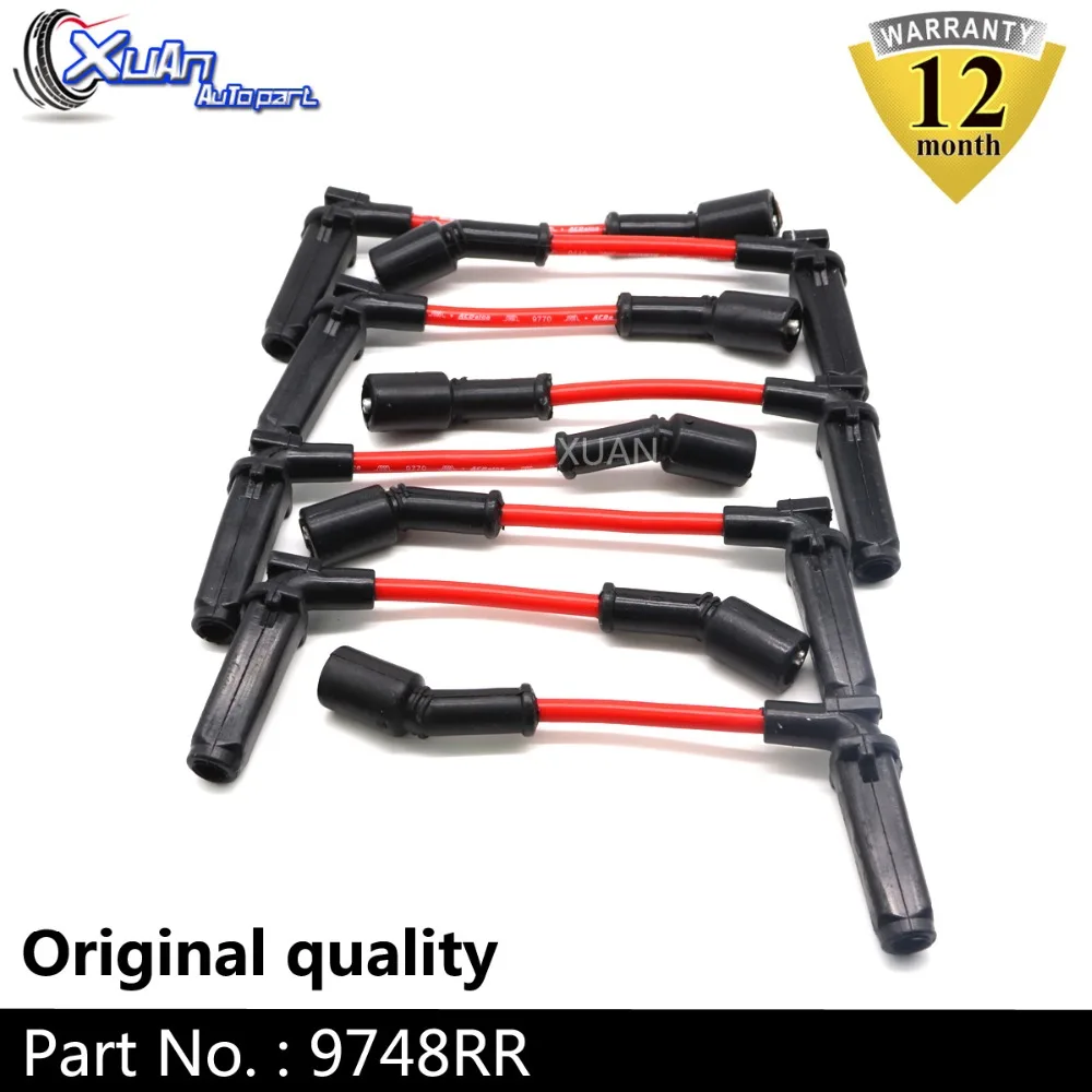 XUAN провод к свече зажигания Комплект 9748RR для Chevrolet Corvette Avalanche Silverado Suburban SSR Tahoe Trailblazer для Cadillac Escalade