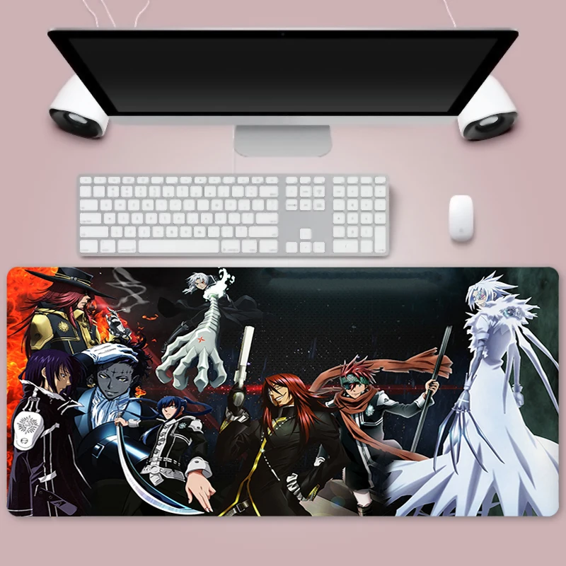 

D Gray Man Extra Large Mouse Pad Big Computer Gaming Mousepad Anti-slip Natural Rubber with Locking Edge Gaming Mouse Mat