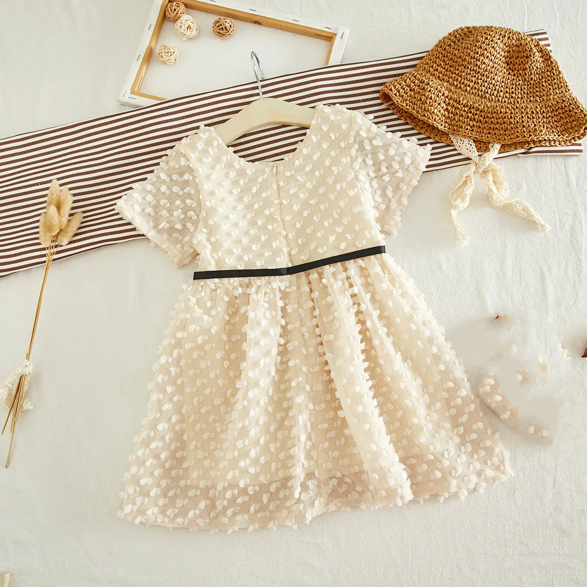 1-3Y Kids Baby Girl Mesh Chiffon Dress Party Clothes Bowknot Sash Princess Child A-Line Gown | Детская одежда и обувь
