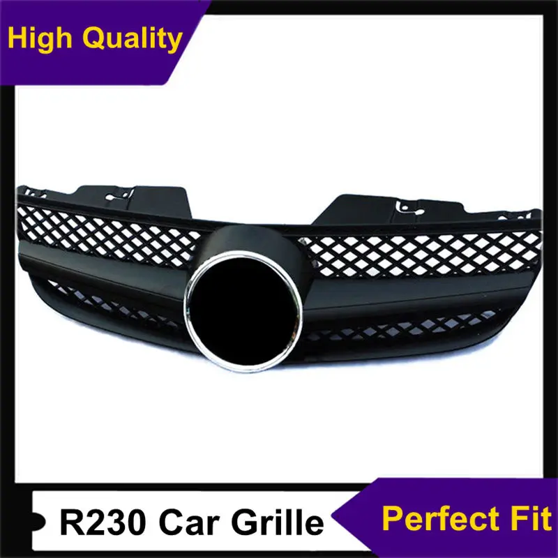 Для SL Class R230 ABS Глянцевая/матовая черная сетка решетка для почек гриль B ENZ SL280 SL300
