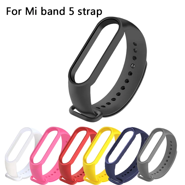 Подходит для Mi Band 5 Смарт браслет ремешок многоцветный Водонепроницаемый сменный