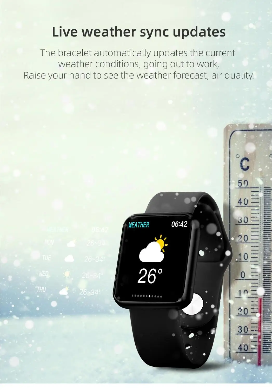 Мужские и женские Смарт часы Focusmart водонепроницаемый фитнес трекер IP68 с