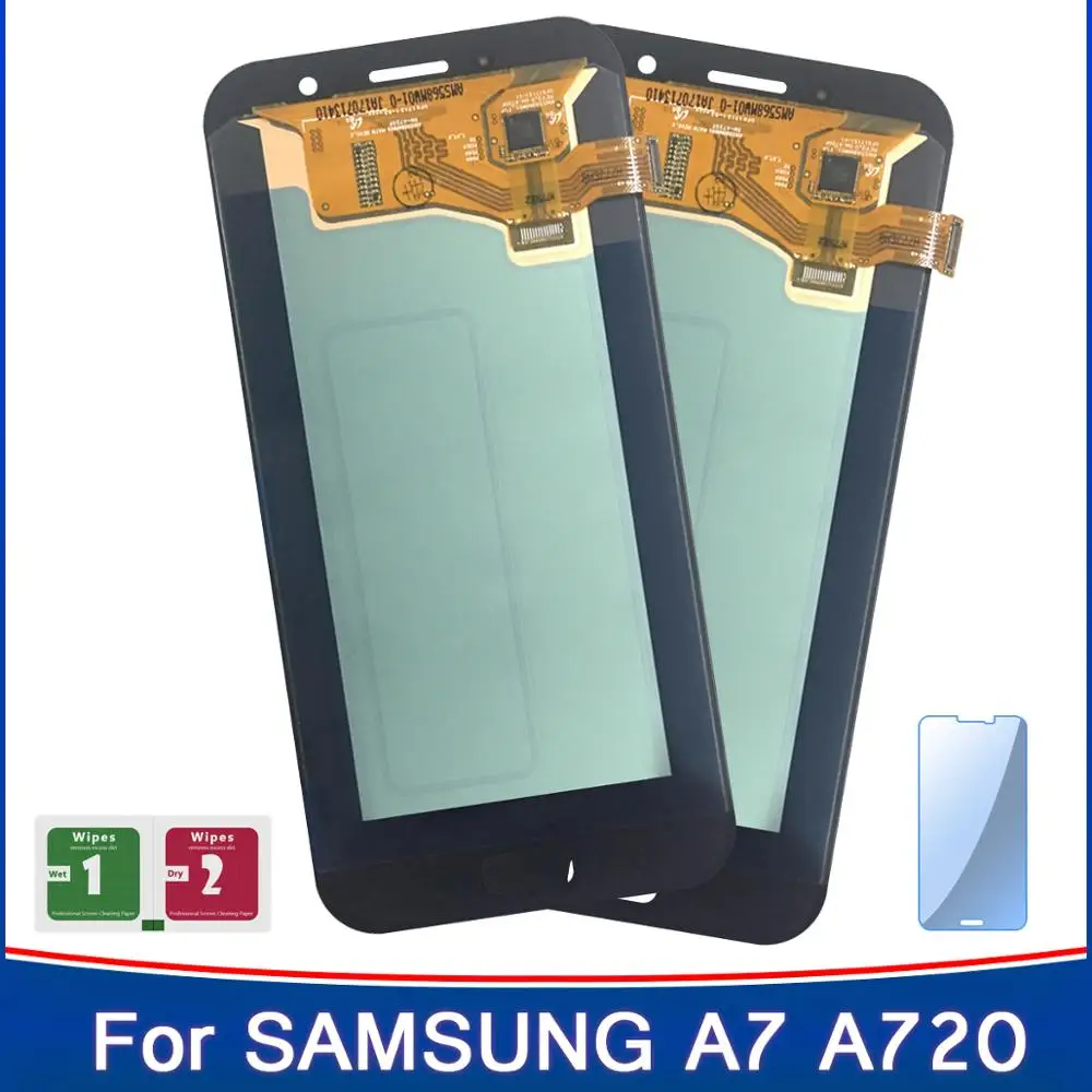 2 шт. высококачественный ЖК дисплей A7 для Super AMOLED Samsung Galaxy 2017 A720M A720Y SM A720F A720FD A720