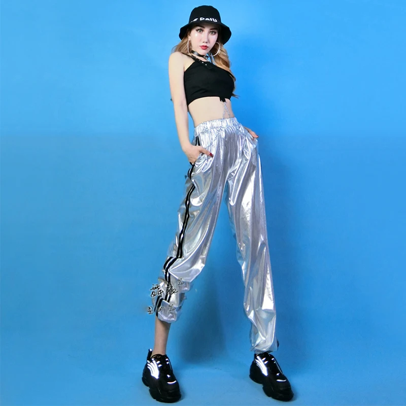 Женский костюм для выступлений в стиле хип-хоп уличного танца с цепочкой и