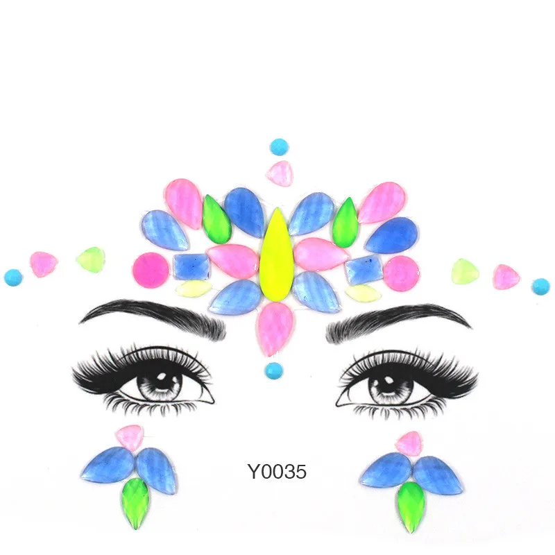 Светящаяся наклейка на грудь для лица s женщин маскарадные вечерние украшения