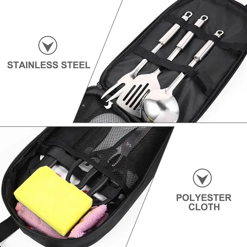 

9pcs/Set Outdoor Barbecue Tools Stainless Steel Cutter Fork Spatula Scraper
