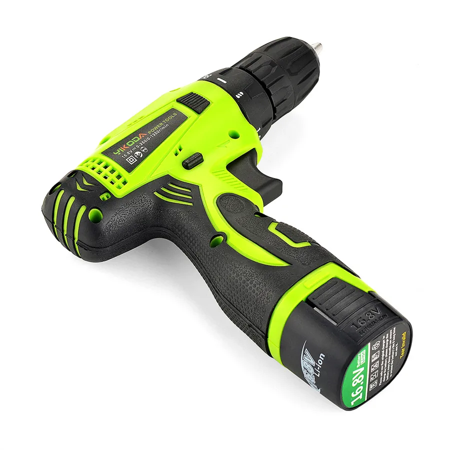 YIKODA 16.8V Electric Screwdriver Double Speed Rechargeable Cordless Drill Lithium Battery Mini Driver Household Power Tools | Инструменты