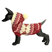 pet sweater snowflake with hat dog cat pet cloth winter clothes clothing sweater apparel coat jacket jumper dress wear