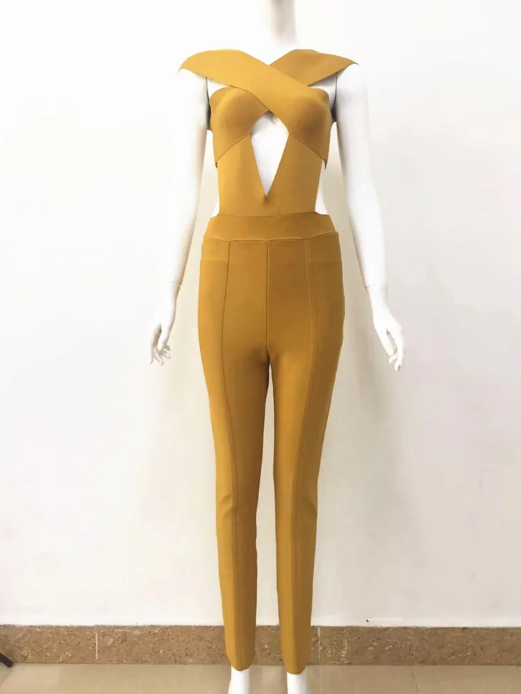 Черные Облегающие комбинезоны для женщин вечерние сексуальные наряды