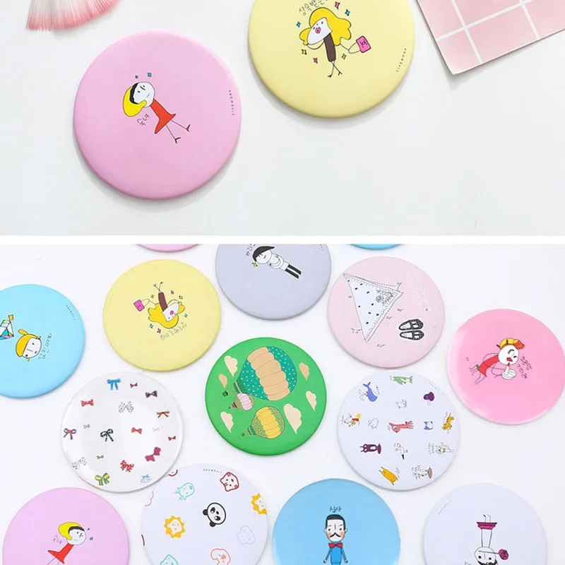 Креативное зеркало для макияжа с ретро рисунком ручные зеркала портативное