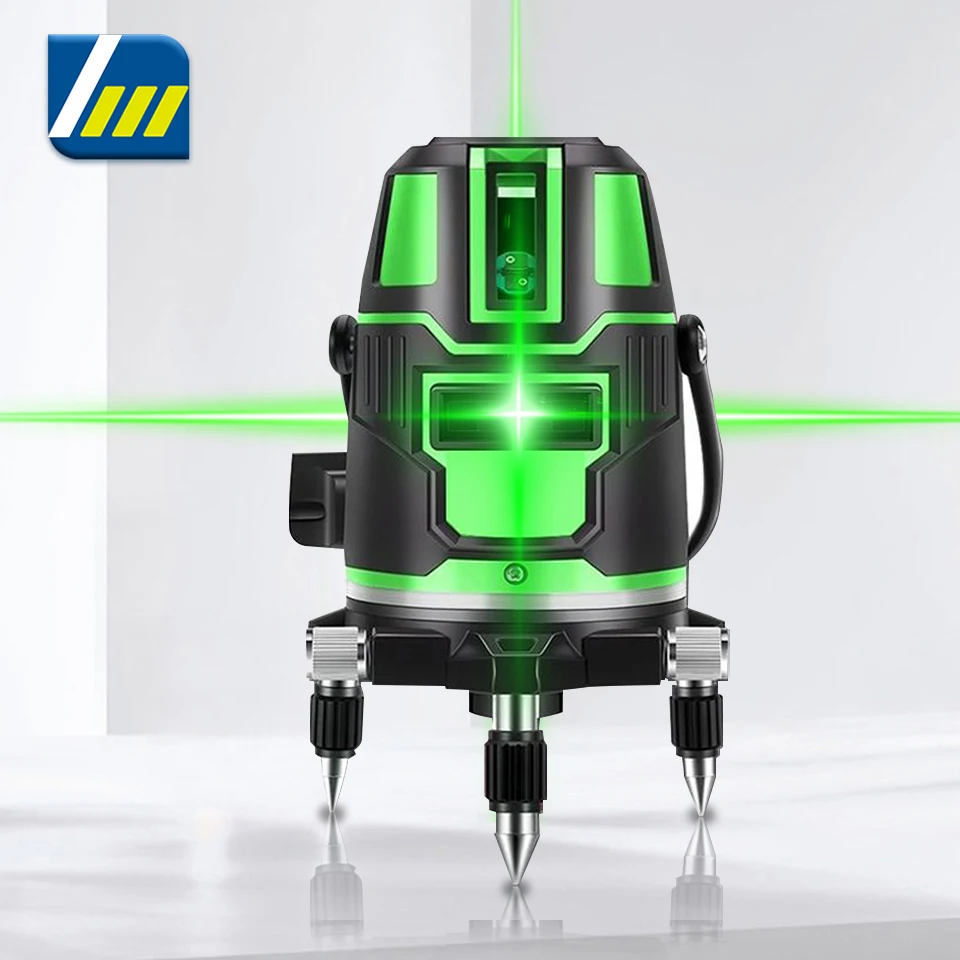 

5 Lines 6 Points Green & Red Beam Line 360 Degrees Rotary Outdoor Mode - receiver and Tilt Slash Available Auto Line laser Level