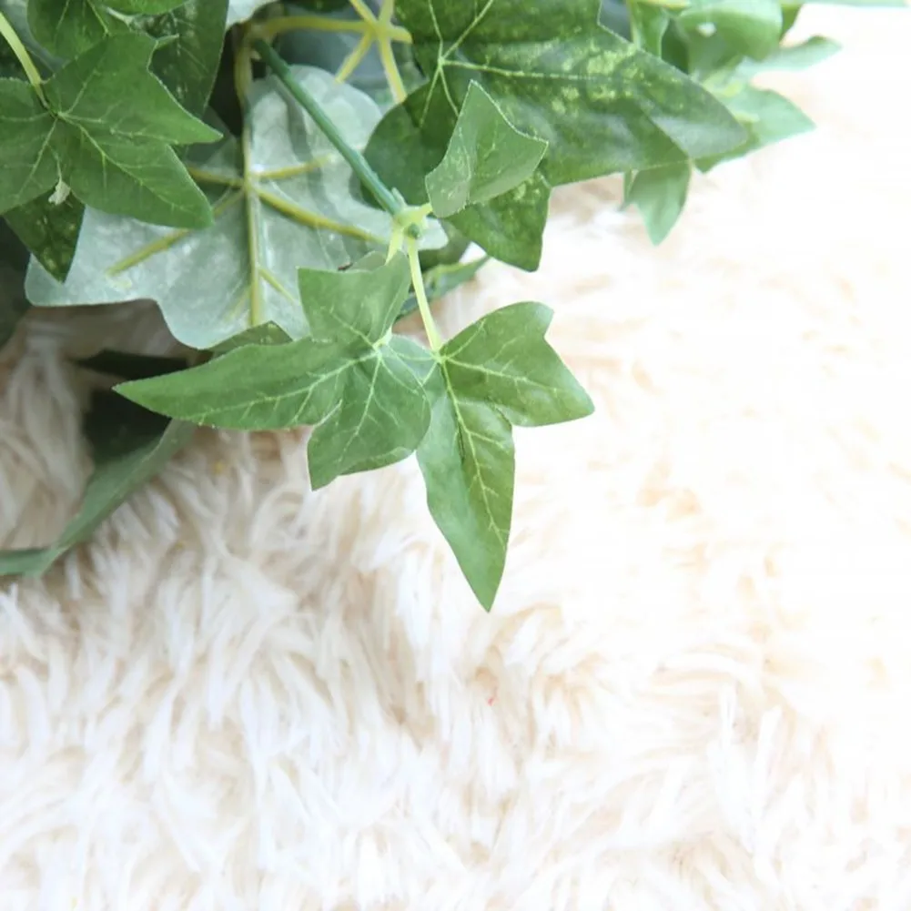 

1 Stick Of Artificial Decorative Green Plants Artificial Fake Decorative Leaves Green Plant Silk Flower Bouquet Home Decor