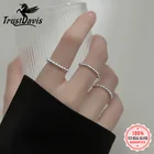 Trustdavis минималистичное Стерлинговое Серебро 925 пробы Модное 3 мм шариковое кольцо на палец для женщин свадебный подарок на день рождения ювелирные изделия DA2674