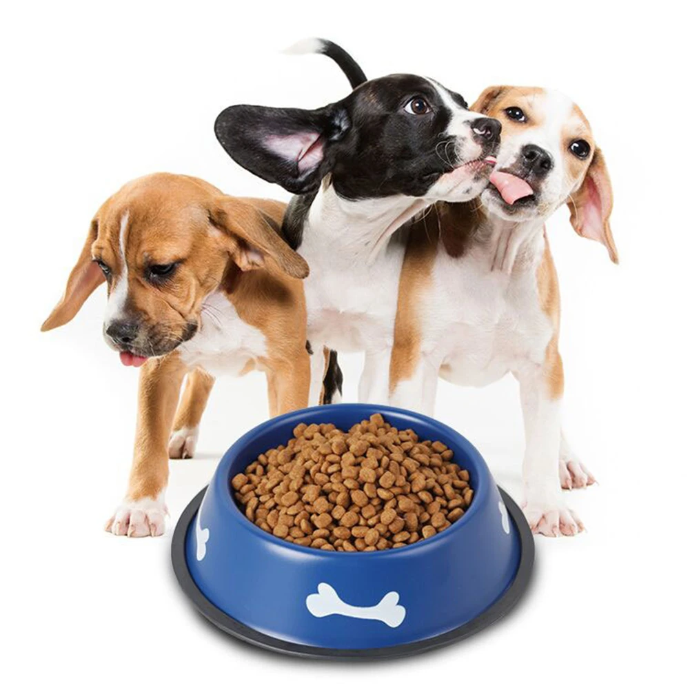 

Stainless Steel Pet Feeder Non-slip Dog Feeding Food Bowls Cat Puppy Drinking Water Dishes Big Dogs Tableware Pet Single Bowls