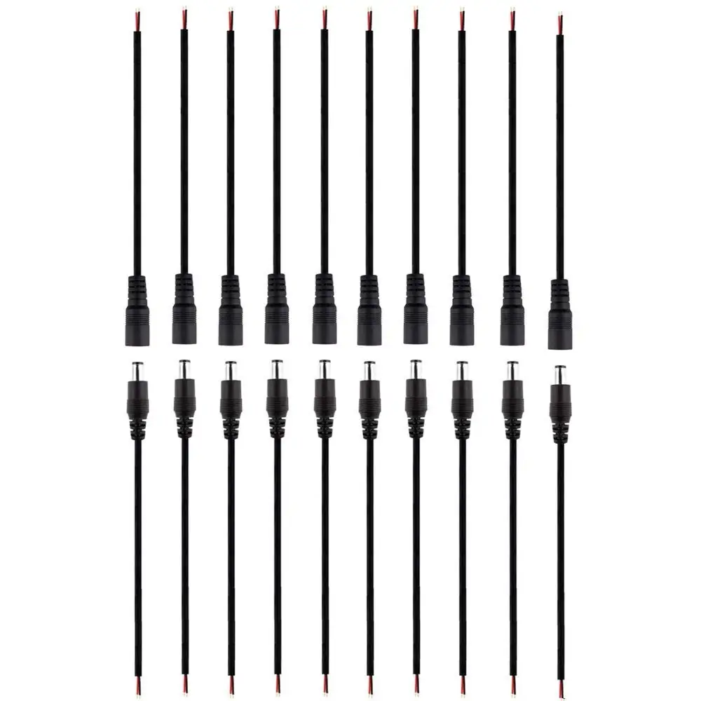 20 шт. 18AWG 16AWG 0 75 мм 5050x3528 гнездовой/Штекерный разъем питания постоянного тока