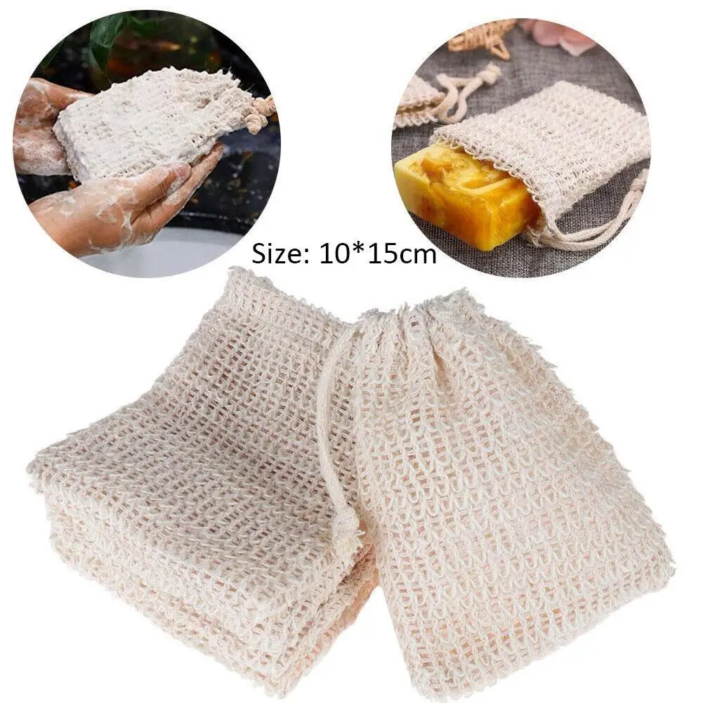 

Bamboo Jute Natural Sisal Soap Bag Exfoliating Soap Saver Pouch Holder Soap Saver Bag Soap Saver Pouch Holder