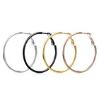 Женские круглые серьги-кольца Todorova, большие круглые серьги из нержавеющей стали