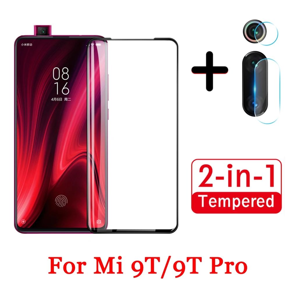 

2 in 1 9D Tempered Screen Glass For Xiaomi Redmi K20 Pro Shockproof 9H Camera Lens Film Screen Protector Glass For Mi 9T mi9tpro