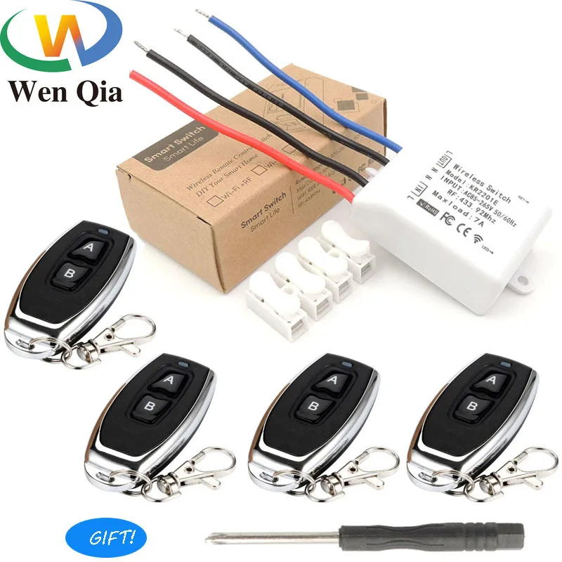 Универсальный беспроводной Радиочастотный Приемник 433 МГц 85 ~ 220 В переменного