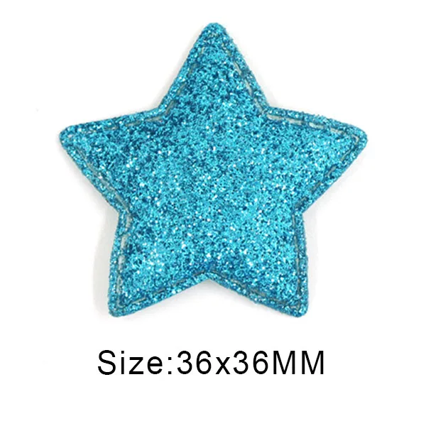 Big Blue Star 50 шт разноцветные нашивки в виде звезд блестящая ткань аппликации из блесток для одежды/детские заколки для волос "сделай сам" аксессуары - Цвет: Big Blue Star