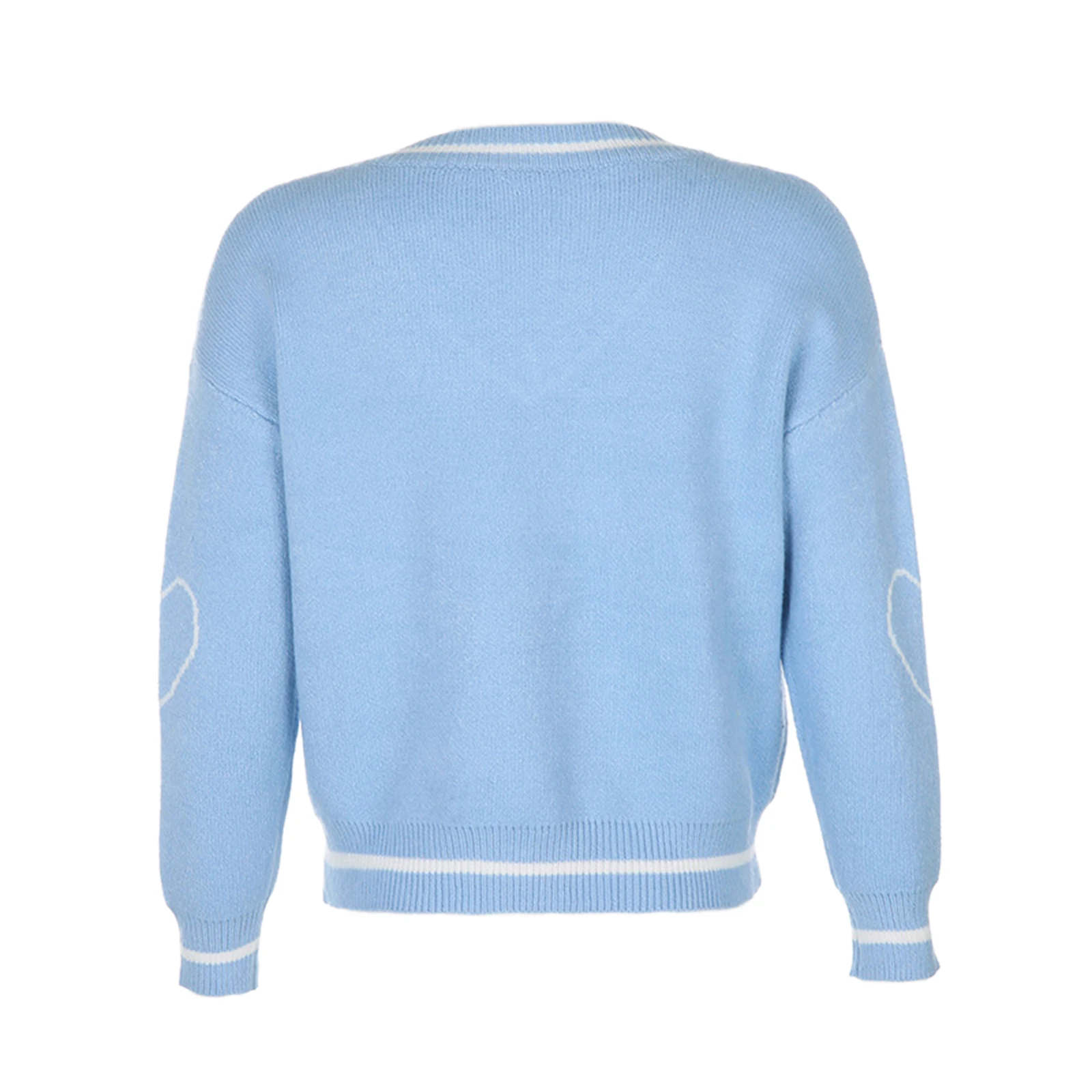 

Women Long Sleeve V-neck Sweater Top Fashion Young Lady Loose Knit Pullover Sweaters for Shopping Daily Wear