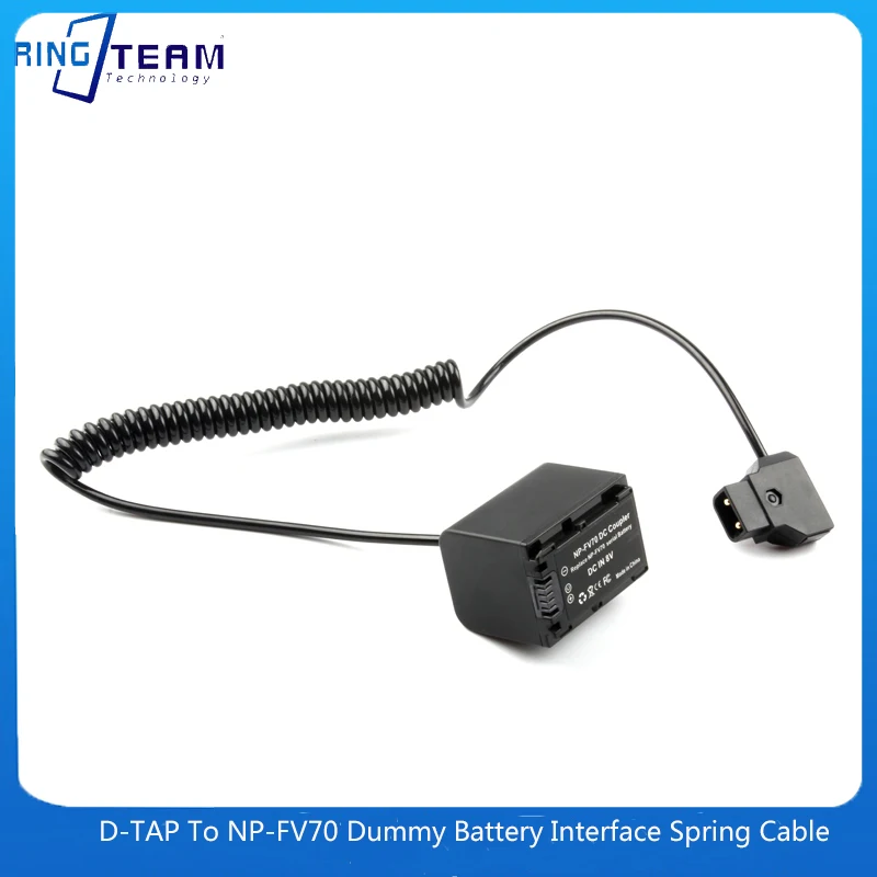 

External Power Supply NP-FV70 Dummy Battery D-TAP Interface Spring Iine For Sony HDR-TG3E FDR-AX100E FDR-AX30 FDR-AX33 FDR-AXP35