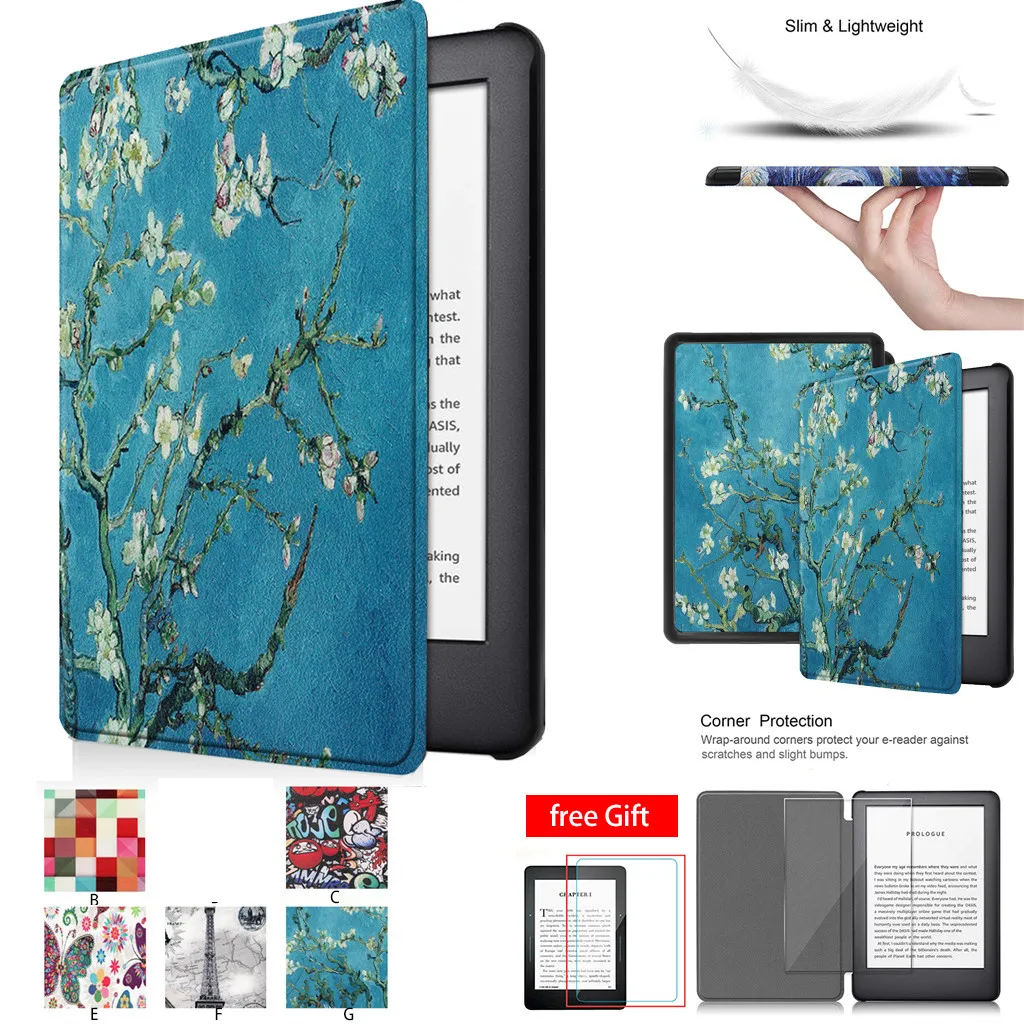 

Tablet Case for Amazon Kindle Paperwhite Case Smart Cover for Kindle 10th Hard Case for Kindle Paperwhite 4/3/2 Print Cover A30