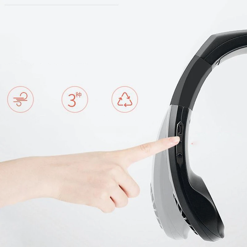 Goedkoop Opknoping Nek Fan Draagbare Usb Mini Luchtkoeler Mechanische Low Noise Koeling Uithoudingsvermogen Passen Hoek