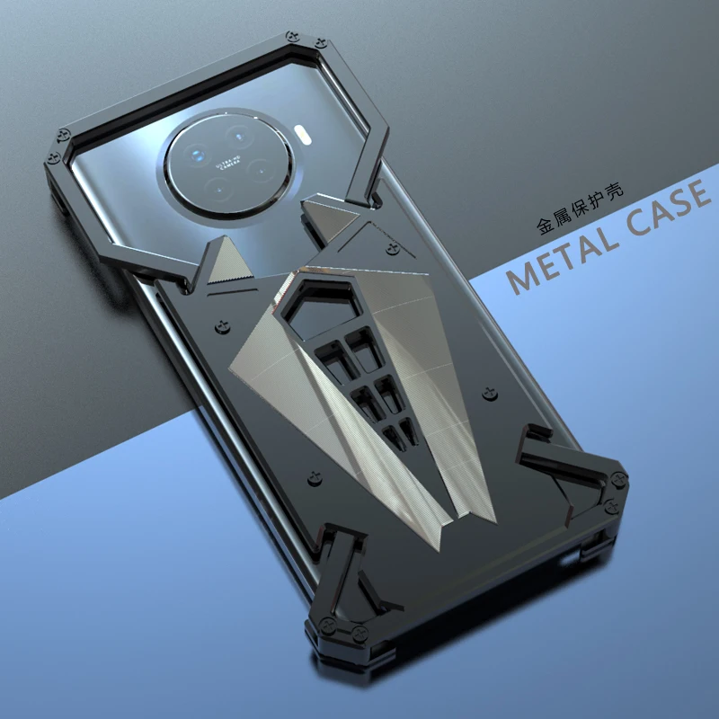 Роскошный противоударный алюминиевый металлический чехол кольцо Броня для Oppo Reno