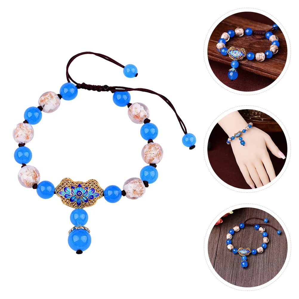 

Jade Bracelet Ethnic Style Wrist Chain Retro Wristband Hand Jewelry