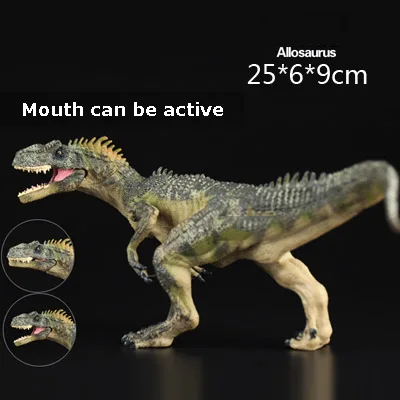 Оригинальные Динозавры юрского периода Indominus rex Spinosaurus raptor модель трицератопса коллекционные вещи Детские обучающие игрушки для детей подарок - Цвет: Allosaurus A