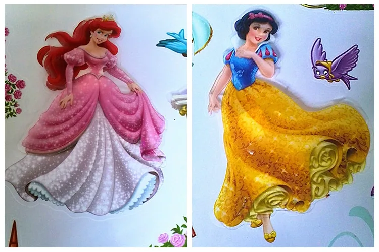 3D мультфильм Съемный Diy семь принцесс цветок настенные наклейки домашний декор для детей комнаты гостиной девушки спальни