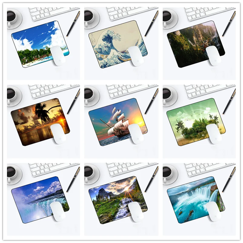 

Yuzuoan fresh landscape wallpaper mouse pad 22X18 cm rectangular non-slip laptop mouse pad