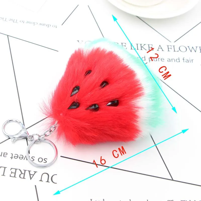 Брелок для ключей Автомобильный с помпоном милая мягкая подвеска в виде