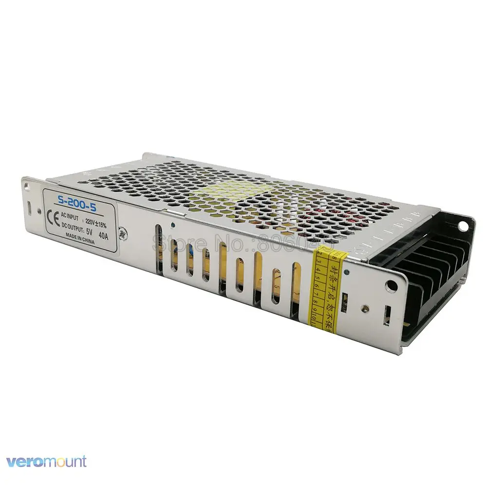 Ультра тонкий переключатель Питание DC 5V трансформаторы AC220V для DC5V 4A 20A 30A 40A 60A светодиодный драйвер преобразователя для Светодиодный полоски
