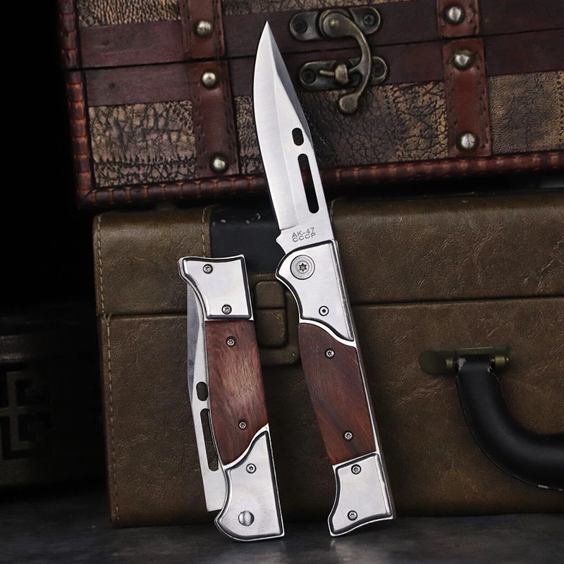 Походный нож высокой твердости складной для самообороны с креплением на