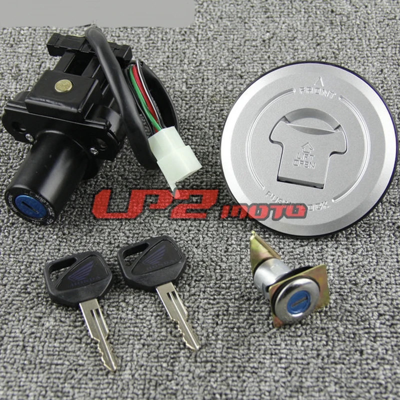 

Ignition Switch Gas Cap Seat Lock Key Set For Honda Hornet CB250F (4 Wires) FMX650 05-06