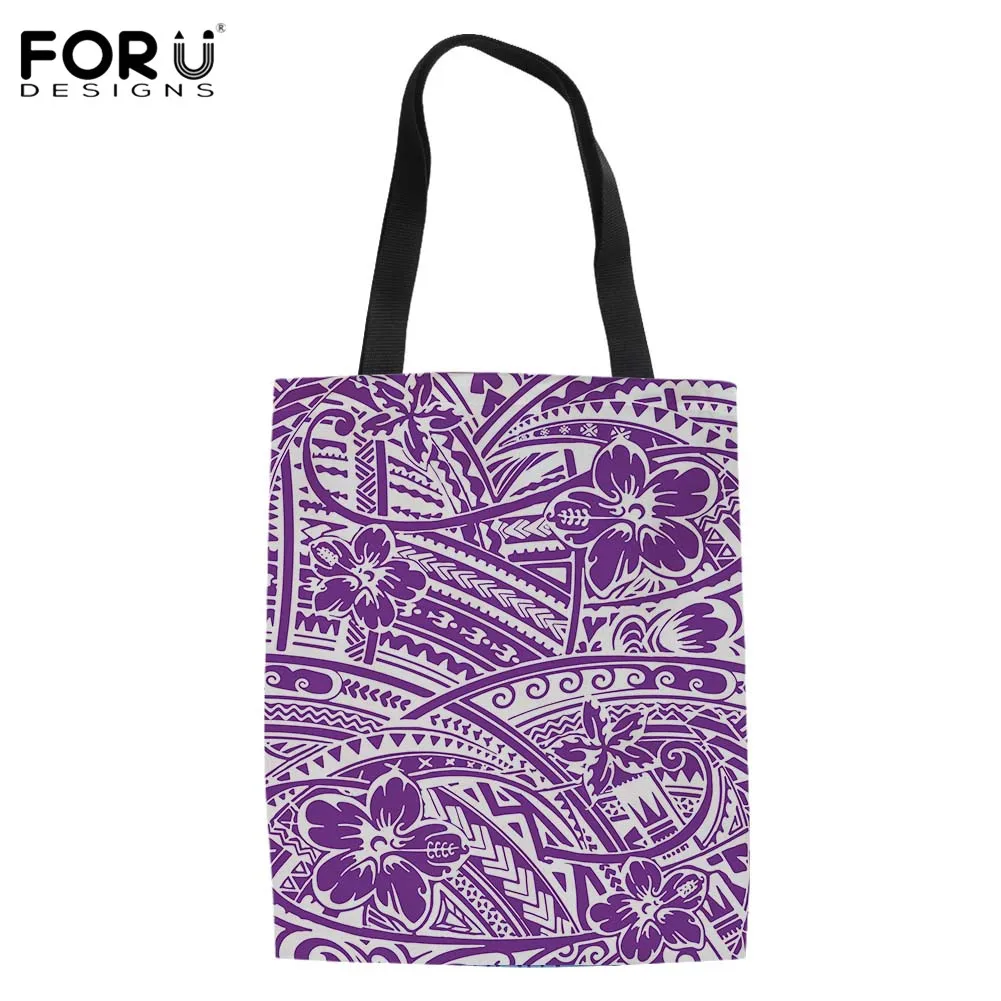 

Роскошные Дизайнерские фиолетовые Топы FORUDESIGNS, модная женская сумка, полинезийский гибискус, сумки на плечо, женские уличные сумки