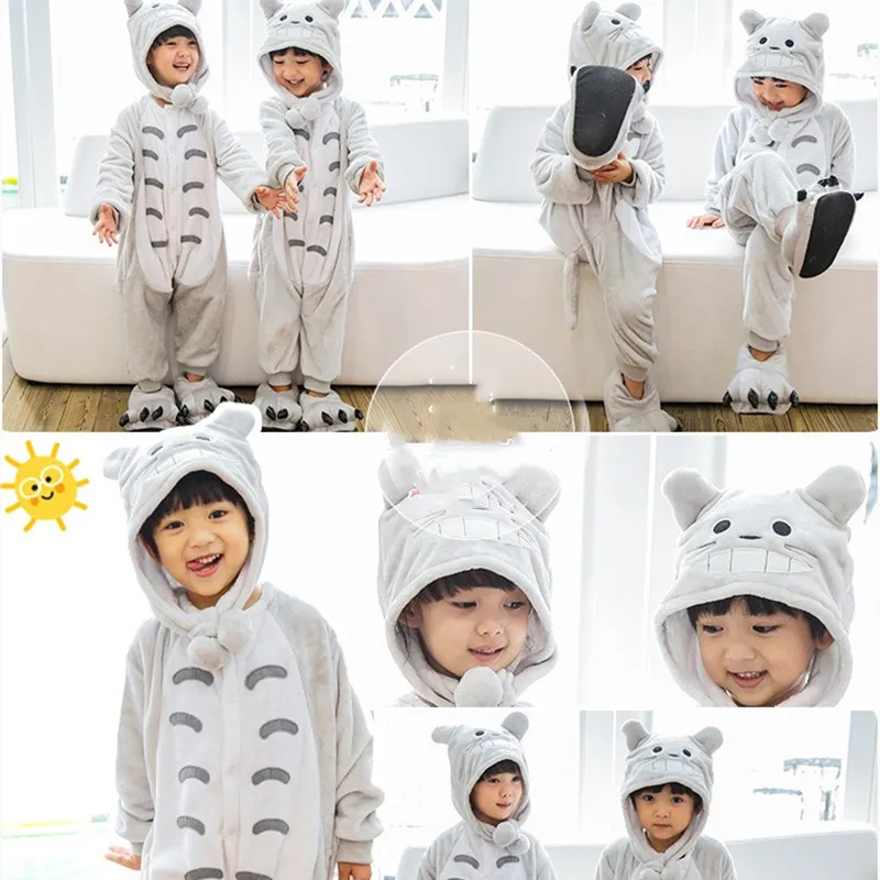 Комбинезон с изображением коровы и поросенка Детские комбинезоны капюшоном для