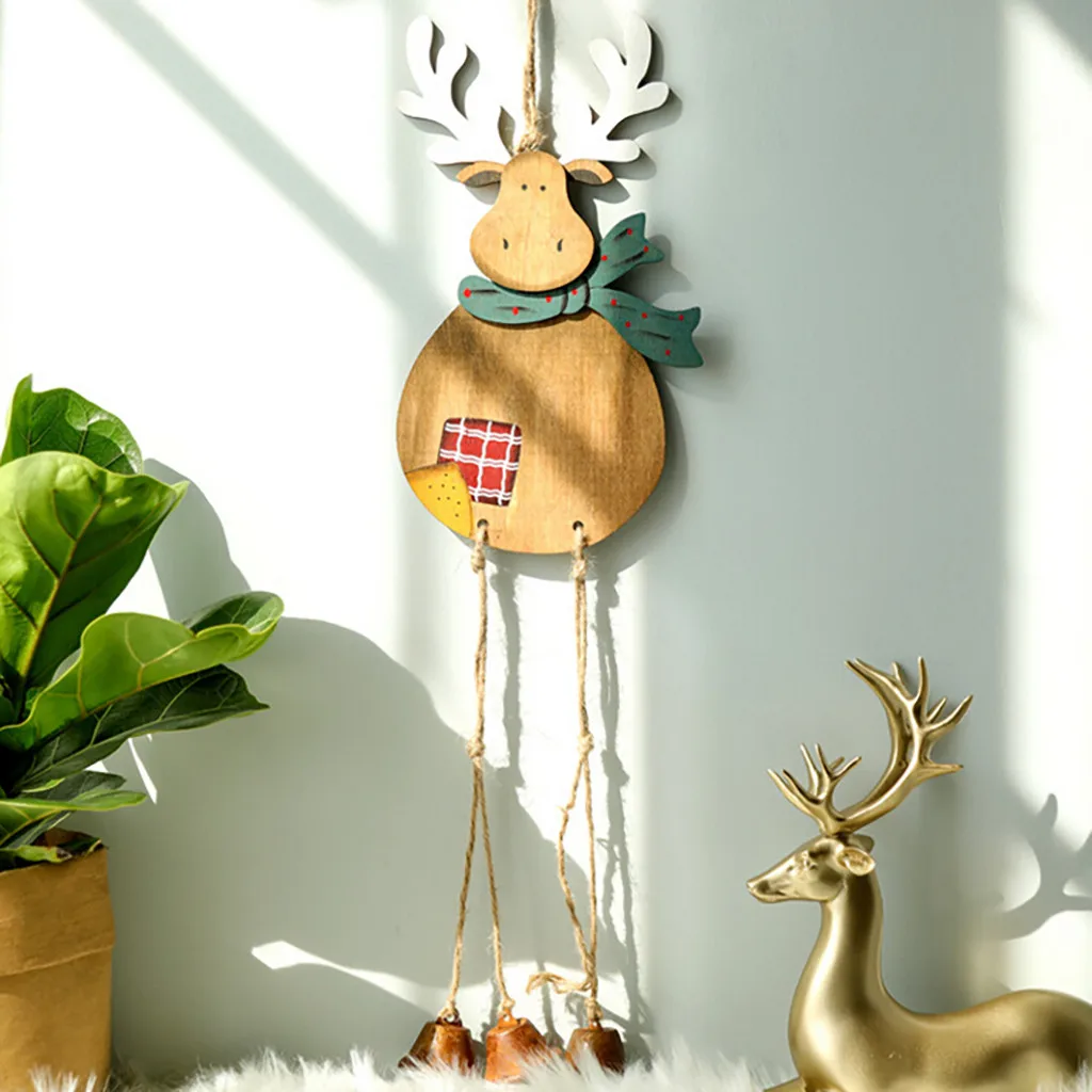 Рождественский венок украшение подвеска деревянный ангел старый снеговик # | Дом