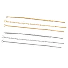 10 шт., позолоченные серьги-подвески из нержавеющей стали, 8 см