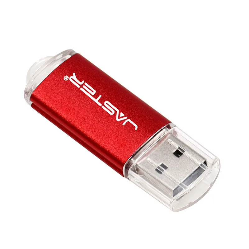 Red JASTER мини-флеш-накопитель USB флэш-накопитель 4 ГБ 8 ГБ 16 ГБ 32 ГБ 64 Гб 128 ГБ Флешка металлический флеш-диск Usb 2,0 карта памяти USB - Цвет: Red