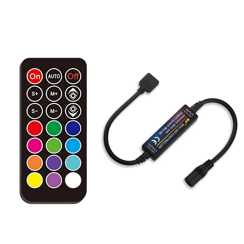 5-24V RGB Constant Current LED Strip Lighting Wireless Controller 21Keys RF Mini Remote Control for SMD Indoor Background Light | Лампы и