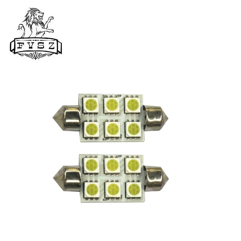 1 шт. Festoon 39mm C5W светодиодный C10W интерьер автомобиля светильник s 5050 6 SMD авто