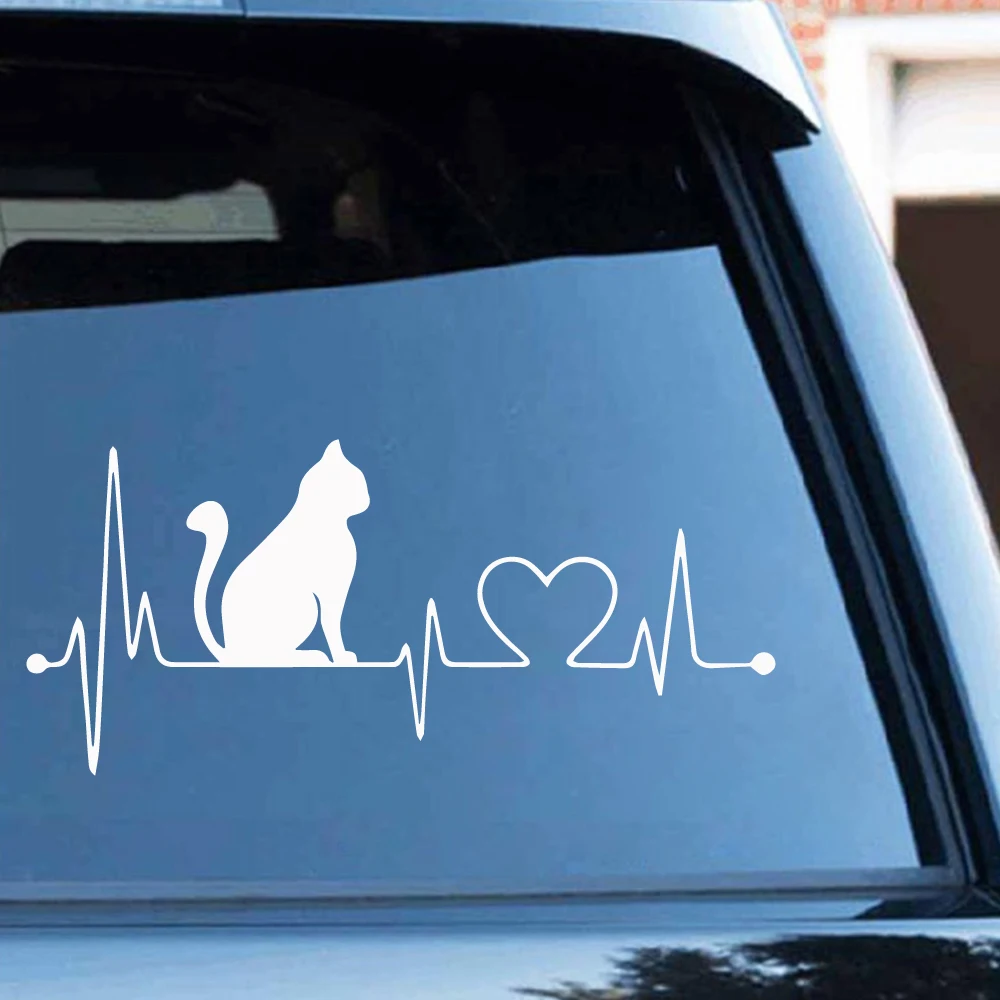Стикер с милым котом для автомобиля защита от атмосферных воздействий стильные