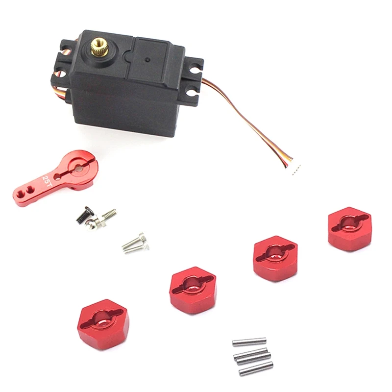 

Aluminum Alloy 12Mm Combiner Wheel Hub Hex Adapter With Five Wire Metal Gear Servo With Metal Servo Arm Horn