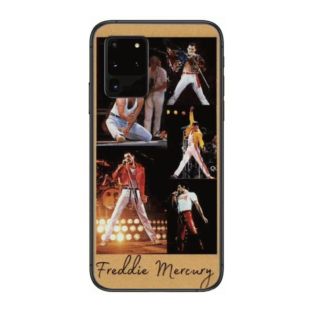

Freddie Mercury Queen clear Phone cover hull For SamSung Galaxy S 6 7 8 9 10 20 21 Plus Edge E note 5G Lite Ultra black soft b